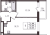 Планировка однокомнатной квартиры площадью 36.8 кв. м в новостройке ЖК "Аквилон Янино"