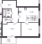 Планировка двухкомнатной квартиры площадью 47.48 кв. м в новостройке ЖК "Аквилон Янино"