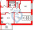 Планировка двухкомнатной квартиры площадью 48.92 кв. м в новостройке ЖК "Аквилон Янино"