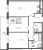 Планировка двухкомнатной квартиры площадью 59.75 кв. м в новостройке ЖК "Аквилон Янино"