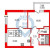 Планировка двухкомнатной квартиры площадью 49.29 кв. м в новостройке ЖК "Аквилон Янино"
