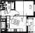 Планировка однокомнатной квартиры площадью 33.51 кв. м в новостройке ЖК "Лето"