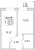 Планировка однокомнатной квартиры площадью 36.57 кв. м в новостройке ЖК "Рождественский квартал"