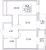 Планировка двухкомнатной квартиры площадью 51.58 кв. м в новостройке ЖК "Рождественский квартал"