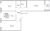 Планировка трехкомнатной квартиры площадью 66.59 кв. м в новостройке ЖК "Рождественский квартал"