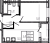 Планировка однокомнатной квартиры площадью 37.98 кв. м в новостройке ЖК "Новая история"
