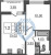 Планировка однокомнатной квартиры площадью 32.9 кв. м в новостройке ЖК "Астра Континенталь"