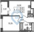 Планировка однокомнатной квартиры площадью 31.71 кв. м в новостройке ЖК "Астра Континенталь"