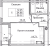 Планировка однокомнатной квартиры площадью 36.32 кв. м в новостройке ЖК "Квартал Заречье"