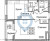 Планировка однокомнатной квартиры площадью 36.84 кв. м в новостройке ЖК "Квартал Заречье"