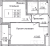 Планировка однокомнатной квартиры площадью 37.02 кв. м в новостройке ЖК "Квартал Заречье"