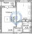 Планировка однокомнатной квартиры площадью 37.75 кв. м в новостройке ЖК "Квартал Заречье"