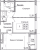 Планировка двухкомнатной квартиры площадью 57.22 кв. м в новостройке ЖК "Квартал Заречье"