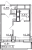 Планировка однокомнатной квартиры площадью 29.69 кв. м в новостройке ЖК "Искра Сити"