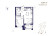 Планировка двухкомнатной площадью 36.85 кв. м в новостройке ЖК "Ranta Residence"