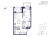Планировка двухкомнатной площадью 44.78 кв. м в новостройке ЖК "Ranta Residence"