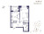 Планировка двухкомнатной площадью 41.84 кв. м в новостройке ЖК "Ranta Residence"