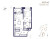 Планировка двухкомнатной площадью 42.95 кв. м в новостройке ЖК "Ranta Residence"