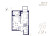 Планировка двухкомнатной площадью 39.17 кв. м в новостройке ЖК "Ranta Residence"