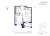 Планировка двухкомнатной площадью 40.37 кв. м в новостройке ЖК "Ranta Residence"