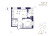 Планировка двухкомнатной площадью 41.23 кв. м в новостройке ЖК "Ranta Residence"