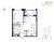 Планировка двухкомнатной площадью 40.07 кв. м в новостройке ЖК "Ranta Residence"