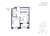 Планировка двухкомнатной площадью 37.57 кв. м в новостройке ЖК "Ranta Residence"