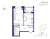 Планировка двухкомнатной площадью 41.1 кв. м в новостройке ЖК "Ranta Residence"