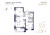 Планировка трехкомнатной площадью 59.63 кв. м в новостройке ЖК "Ranta Residence"