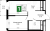 Планировка однокомнатной квартиры площадью 38.43 кв. м в новостройке ЖК "Имена"