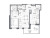 Планировка двухкомнатной квартиры площадью 60.85 кв. м в новостройке ЖК "Сезоны"