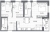 Планировка трехкомнатной квартиры площадью 75.62 кв. м в новостройке ЖК "Сезоны"