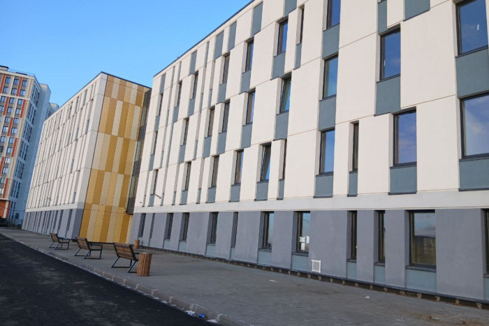 Поликлиника построена на Васильевском острове