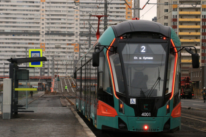 В эксплуатацию введен первый этап трамвайной линии "Славянка"